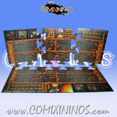 29 mm Evil Lava Pitch with Dougouts - Puzzle-like Joint Hard Cardboard - Comixininos