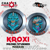 Double Sided Stunned / Prone Coin for Kroxigors - Chaos Factory
