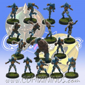 Humans - Resin Lions of Fire Complete Team of 16 Players with Ogre - SP Miniaturas