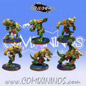 Lizardmen - Set of 6 Metal Lizaurus - Fanath Art