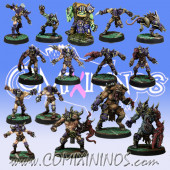 Evil Pact Renegades - Team of 15 Players with 3 Big Guys - Meiko Miniatures