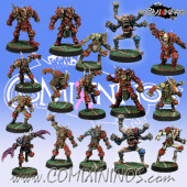 Evil - Tzintchy Team of 16 Players with two Transformation Demons - Meiko Miniatures