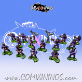 Magnetic Dark Elf Team of 16 Players for Mini-BB 