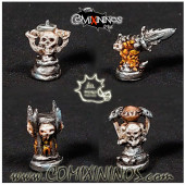 Set of 4 Fantasy Football Mini-Trophies - Meiko Miniatures