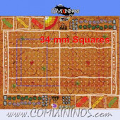34 mm Mud Plastic Gaming Mat with BB7 and Crossed Dugouts - Comixininos