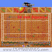 34 mm Mud Plastic Gaming Mat with BB7 and Parallel Dugouts LAST UNIT - Comixininos