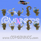 Plague Champion Heads Set of 10 - MaxMini