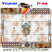Norse Snow Neoprene Mousepad Pitch of 29 mm Squares WITH Dugouts - Comixininos