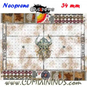 Norse Snow Neoprene Mousepad Pitch of 34 mm Squares WITH Dugouts - Comixininos