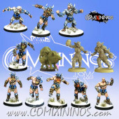 Norse - 2020 Rules Resin Team of 12 Players with 1 Pig and without Snow Troll - Meiko / Calaverd