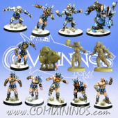 Norse - 2020 Rules Metal Team of 13 Players with 1 Pig and Snow Troll - Meiko / Calaverd