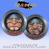 Double Sided Stunned / Prone Coin for Ogres - Chaos Factory