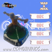 Set of 4 Orc Renegade Positional Markers - Mad & Max