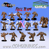 Orcs - Mold Casted Complete Team of 16 Players with Troll LAST UNIT - RN Estudio