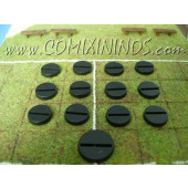 Set of Twelve 20 mm Mini-Bases for Small Players