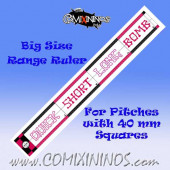 Undead Big Size Range Ruler 1 mm Thick for Pitches with 40 mm Squares - English