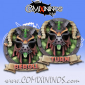 Set of 2 Delux Ratmen Reroll and Turn Counters - Chaos Factory