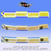 29 mm Range Ruler 1 mm Thick - Yellow and Blue - English