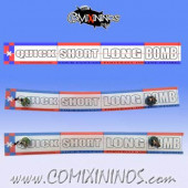 29 mm Range Ruler 1 mm Thick - Red and Blue - English