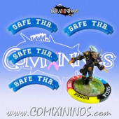 Set of 4 Blue Safe Throw Puzzle Skills for 32 mm GW Bases - Comixininos