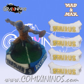 Set of 4 Saurus Positional Markers - Mad & Max