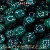 Set of 3 Green Pearl Block Dice - Willy Miniatures