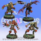 Evil - Set of 4 Mutated Beastmen - Meiko Miniatures