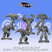 Black Orcs - Set of 6 Black Orcs of Black Orc Team - Willy Miniatures
