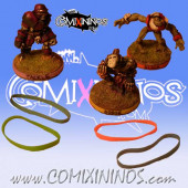 Set of 8 Standard Rubber Skill Rings Multi Color - Comixininos