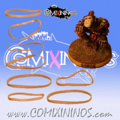 Set of 8 White Standard Rubber Skill Rings - Comixininos