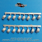 Set of 16 Numbered Shoulder Pads - Meiko