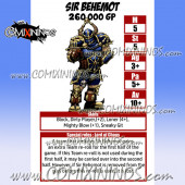 Sir Behemot Evil Warrior - Laminated Star Player Card nº 14