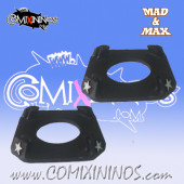 Set of 2 Star Player Square Bases for Ultimate Skill Markers - Mad & Max