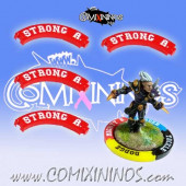 Set of 4 Red Strong Arm Puzzle Skills for 32 mm GW Bases - Comixininos
