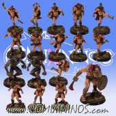 Norses / Human / Bretonnian - Super Combo Spartan Txarli Team of 17 Players - Meiko Miniatures