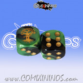 Rooted nº 1 Skill Dice with Dots / Golden Tree Color - Meiko