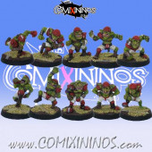 Goblins - Set of 10 Goblin Players - Willy Miniatures