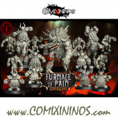 Evil Dwarves - Complete Furnace of Pain Team B of 16 Players with Viking Helmets - TorchLight