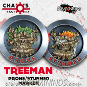 Double Sided Stunned / Prone Coin for Treemen - Chaos Factory