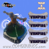 Set of 4 Vampire Positional Markers - Mad & Max