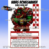 Warg Bonegnawer Orc Blitzer - Laminated Star Player Card nº 22