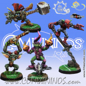 Goblins - Set of 4 Goblins with Secret Weapons - Meiko Miniatures