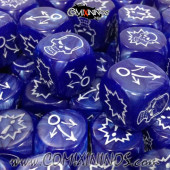 Set of 3 Blue Pearl Block Dice - Willy Miniatures