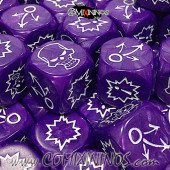 Set of 3 Purple Pearl Block Dice - Willy Miniatures