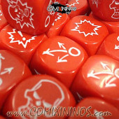 Set of 3 Red Block Dice - Willy Miniatures