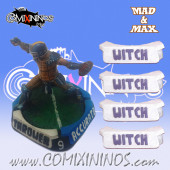 Set of 4 Witch Positional Markers - Mad & Max