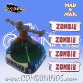 Set of 4 Zombie Positional Markers - Mad & Max